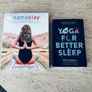 Lot of 2 Yoga books Namaslay, Yoga for better‎ sleep